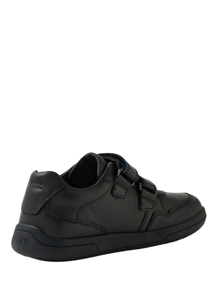 Bobux Kids' Scoot Leather School Trainer Shoes, Black - view 2, Black
