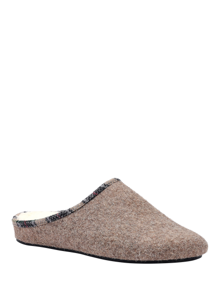 Hotter Snooze Felt Slippers, Biscuit - view 2, Biscuit