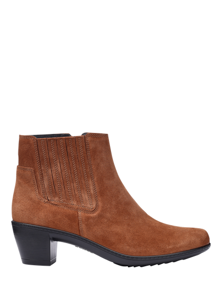 Hotter Aldine Suede Ankle Boots, Rich Tan, Rich Tan