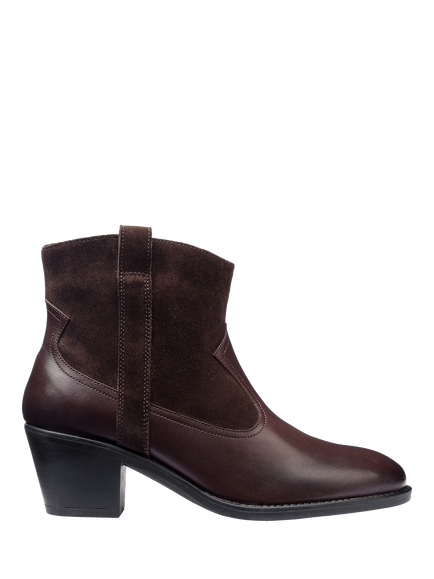 Hotter Colorado Leather Ankle Boots, Chocolate, Chocolate
