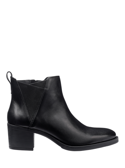 Hotter Denver Leather Block Heel Ankle Boots, Black