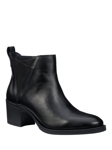 Hotter Denver Leather Block Heel Ankle Boots - view 2, Black