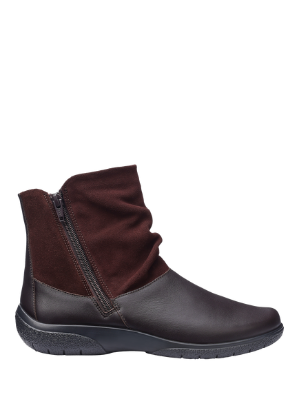 Hotter Whisper Extra Wide Fit Slouch Ankle Boots, Chocolate, Chocolate