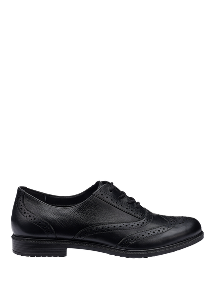 Hotter Echo Smart Leather Brogues, Black