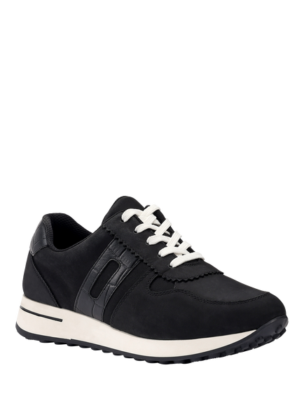 Hotter Revival Nubuck Trainers, Black - view 2, Black