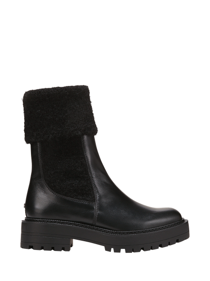Sam Edelman Laguna Knit Leather Chelsea Boots, Black, Black