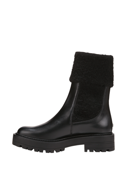 Sam Edelman Laguna Knit Leather Chelsea Boots, Black - view 2, Black