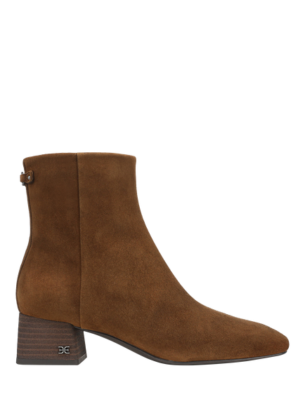 Sam Edelman Paige Suede Stacked Heel Ankle Boots, Warm Nutmeg, Warm Nutmeg