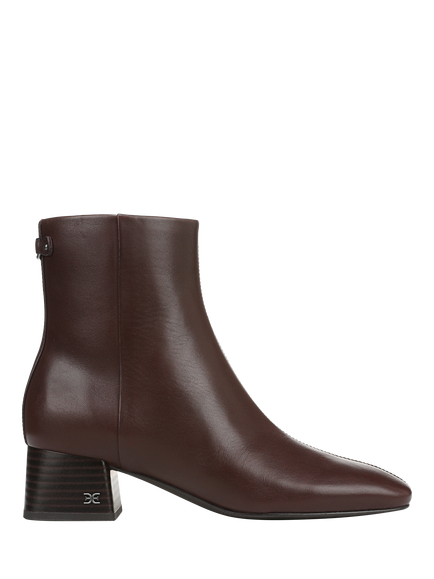 Sam Edelman Paige Leather Stacked Heel Ankle Boots, Spiced Pecan