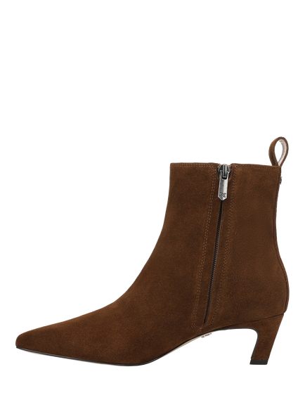 Sam Edelman Peony Kitten Heel Ankle Boots, Warm Nutmeg - view 2, Warm Nutmeg