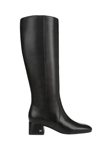 Sam Edelman Porter Leather Knee High Boots, Black, Black