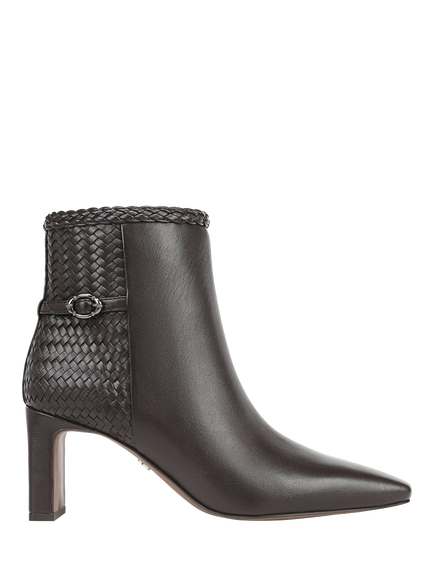 Sam Edelman Saige Woven Leather Ankle Boots, Cafe Noir, Cafe Noir