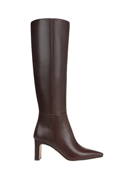 Sam Edelman Sylvia Leather Knee High Boots, Spiced Pecan