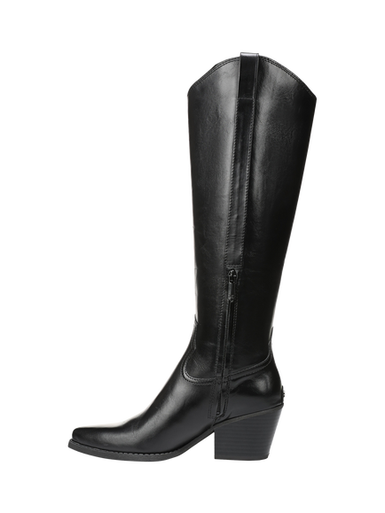 Sam Edelman Wyatt Leather Knee High Boots, Black - view 2, Black