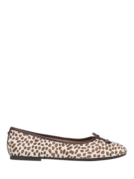 Sam Edelman Alie Animal Print Leather Ballerina Pumps, Multi, Multi
