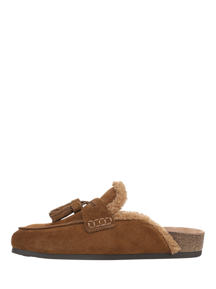 Sam Edelman Astrid Cosy 2 Suede Mule Clogs, Warm Nutmeg - view 2, Warm Nutmeg