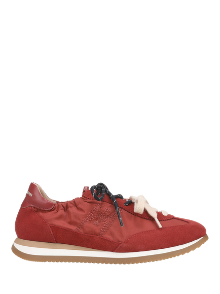 Sam Edelman Evara Lace Up Trainers, Red