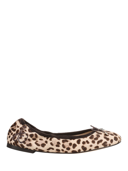 Sam Edelman Felicia Calf Hair Elasticated Ballerina Pumps, Multi, Multi