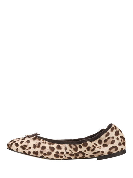 Sam Edelman Felicia Calf Hair Elasticated Ballerina Pumps, Multi - view 2, Multi