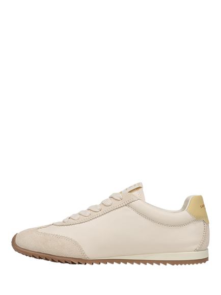 Sam Edelman Isella 2 Suede Lace Up Trainers - view 2, Modern Ivory/New Ecru