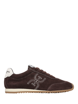 Sam Edelman Isella Suede Lace Up Trainers, Cafe Noir, Cafe Noir