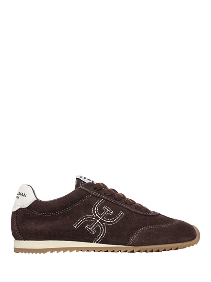 Sam Edelman Isella Suede Lace Up Trainers, Cafe Noir, Cafe Noir