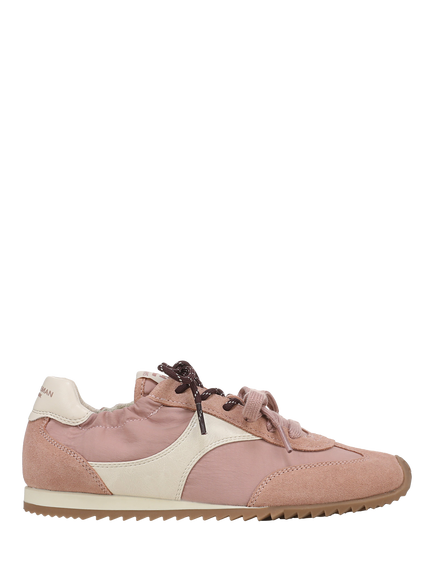 Sam Edelman Ivanna Leather Lace Up Trainers, Bright Blush