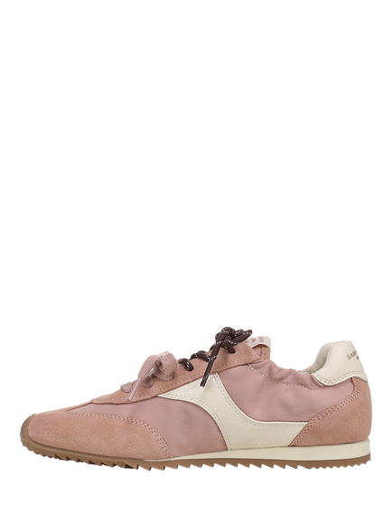 Sam Edelman Ivanna Leather Lace Up Trainers - view 2, Bright Blush