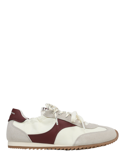 Sam Edelman Ivanna Leather Lace Up Trainers, White/Griege/French