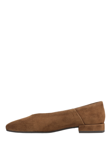Sam Edelman Kasey Square Toe Ballerina Pumps - view 2, Warm Nutmeg