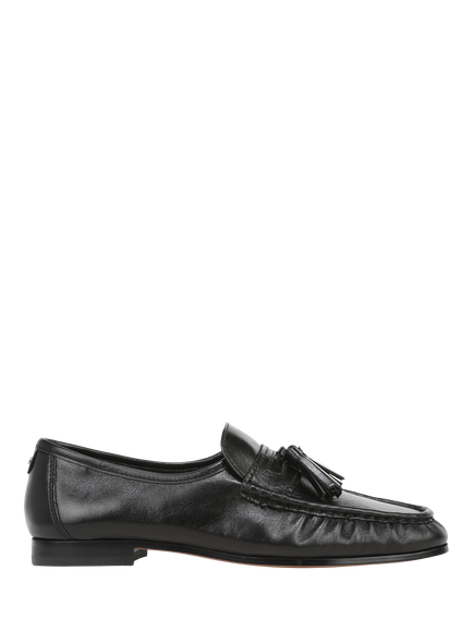 Sam Edelman Lana Leather Tassel Loafers, Black, Black