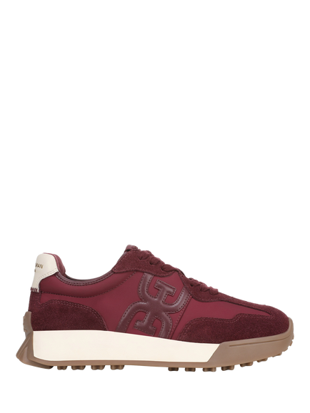 Sam Edelman Langley 3 Suede Lace Up Trainers, French Burgundy, French Burgundy