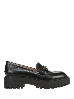 Sam Edelman Lea Leather Chunky Loafers, Black, Black