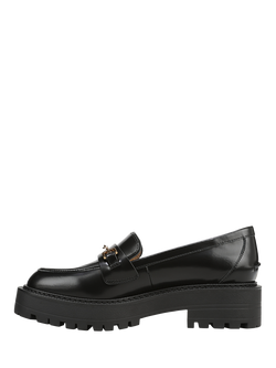 Sam Edelman Lea Leather Chunky Loafers, Black - view 2, Black