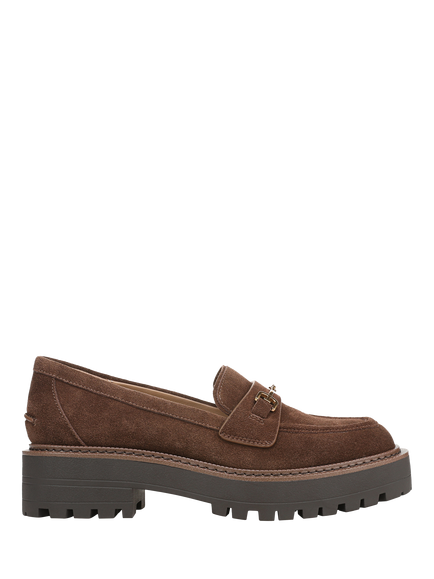 Sam Edelman Lea Suede Chunky Loafers, Mustang Brown, Mustang Brown