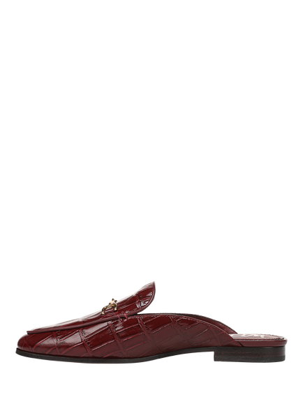 Sam Edelman Linnie Bit Leather Mules, French Merlot - view 2, French Merlot