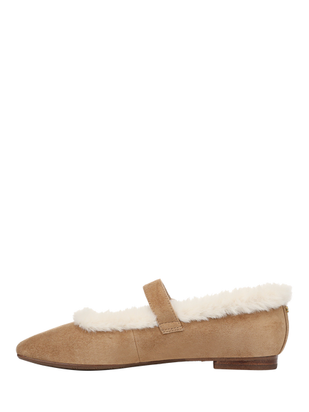 Sam Edelman Michaela Faux Fur Mary Jane Shoes, Bamboo Brown - view 2, Bamboo Brown