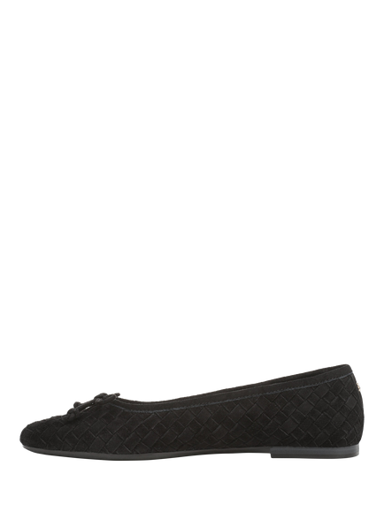 Sam Edelman Ruthie Woven Suede Ballerina Pumps, Black - view 2, Black