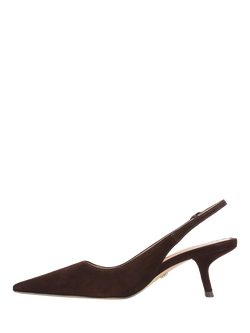 Sam Edelman Bianka Suede Slingback Pumps, Cafe Noir - view 2, Cafe Noir