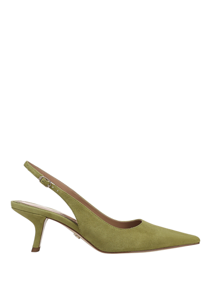 Sam Edelman Bianka Suede Slingback Court Shoes, Martini Olive, Martini Olive