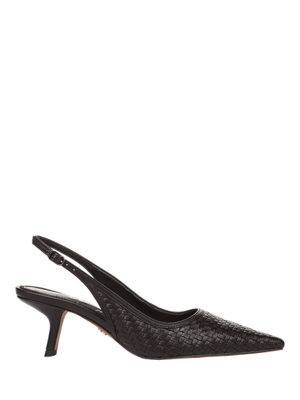 Sam Edelman Bianka Weave Slingback Court Shoes, Cafe Noir, Cafe Noir