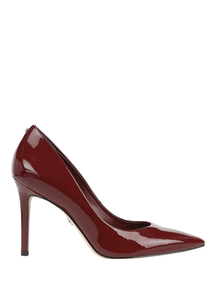 Sam Edelman Hazel Leather Pointed Toe Stiletto Shoes, French Merlot, French Merlot