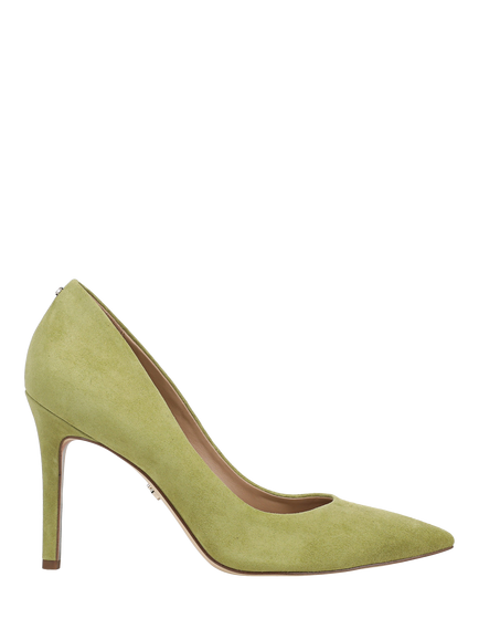 Sam Edelman Hazel Suede Pointed Toe Stiletto Shoes, Martini Olive, Martini Olive