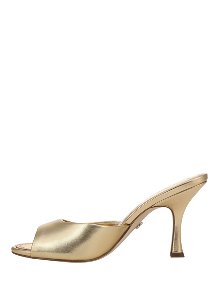 Sam Edelman Jeanie Stiletto Heel Mules, Amber Gold - view 2, Amber Gold
