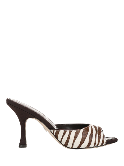 Sam Edelman Jeanie Stiletto Heel Mules, Chocolate/White, Chocolate/White