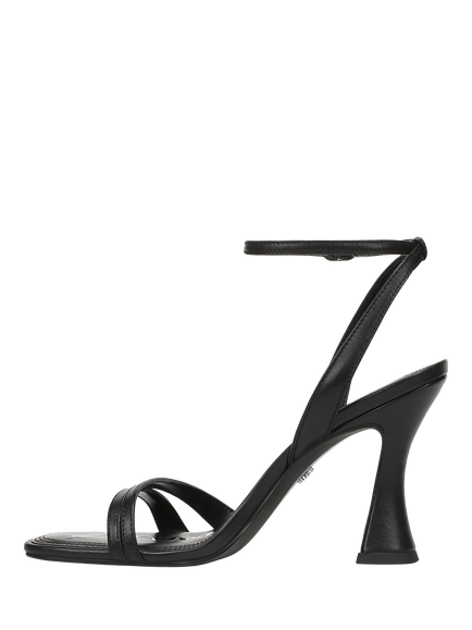 Sam Edelman Junie Leather Flared Heel Strappy Sandals, Black - view 2, Black