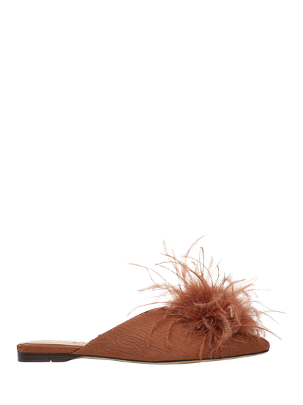 Sam Edelman Khai Feather Mules, Bright Bourbon