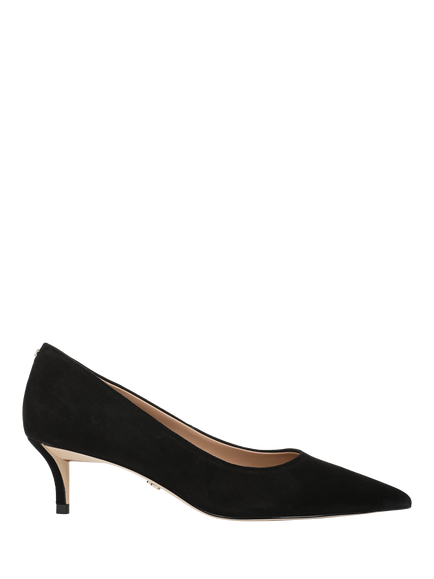 Sam Edelman Summer Suede Kitten Heel Court Shoes, Black, Black