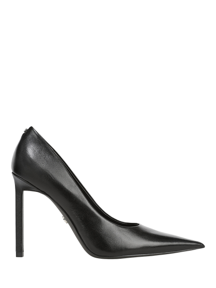 Sam Edelman Talula Leather Stiletto Heel Court Shoes, Black, Black