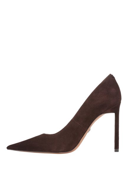 Sam Edelman Talula Suede Stiletto Heel Court Shoes - view 2, Cafe Noir